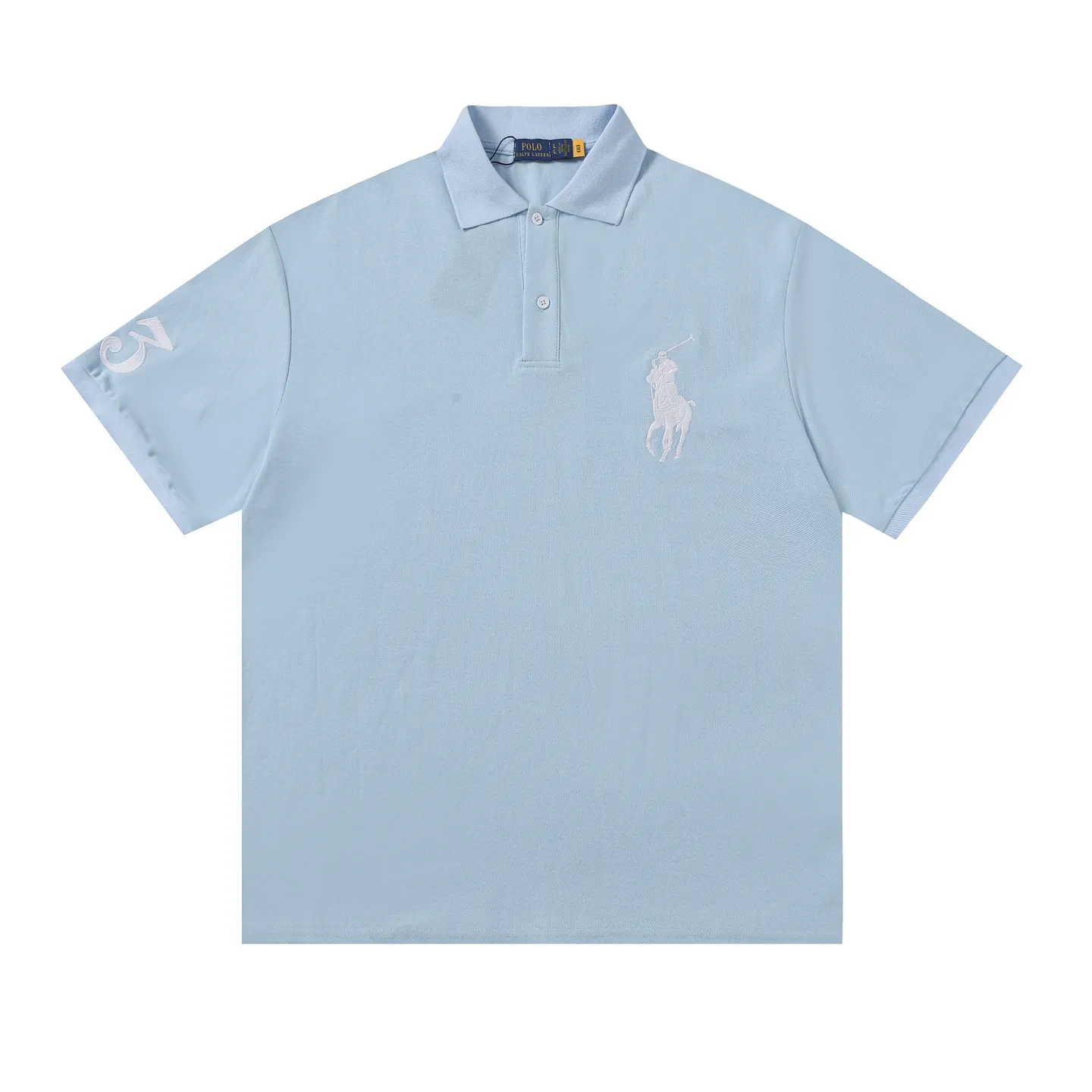 P150 Style No.: A012 [Ralph Lauren Classic Logo Embroidered Polo Shirt] ✅250g fine cotton pique fabric, custom-woven and dyed threads ✅Original stickers Scan the QR code to enter the official website ✅Large version, loose and stylish, can wear up to 210 pounds Color: Black White Navy Blue Sky Blue Dark Gray Floral Gray Size: S-XL